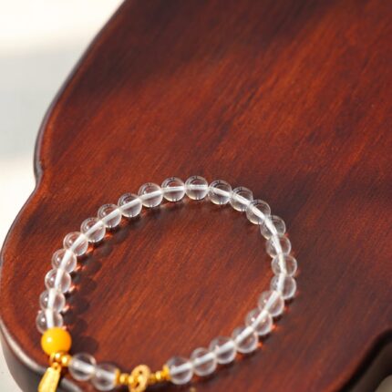 A+ White Crystal Amber Bracelet