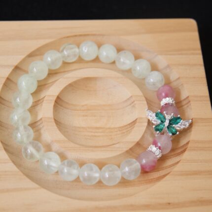 Grape Stone Transparent Cherry Blossom Rain Bead Bracelet