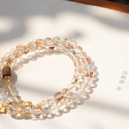 Black Gold Super Double Circle Bracelet