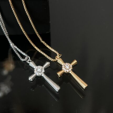 Double Color Cross Necklace